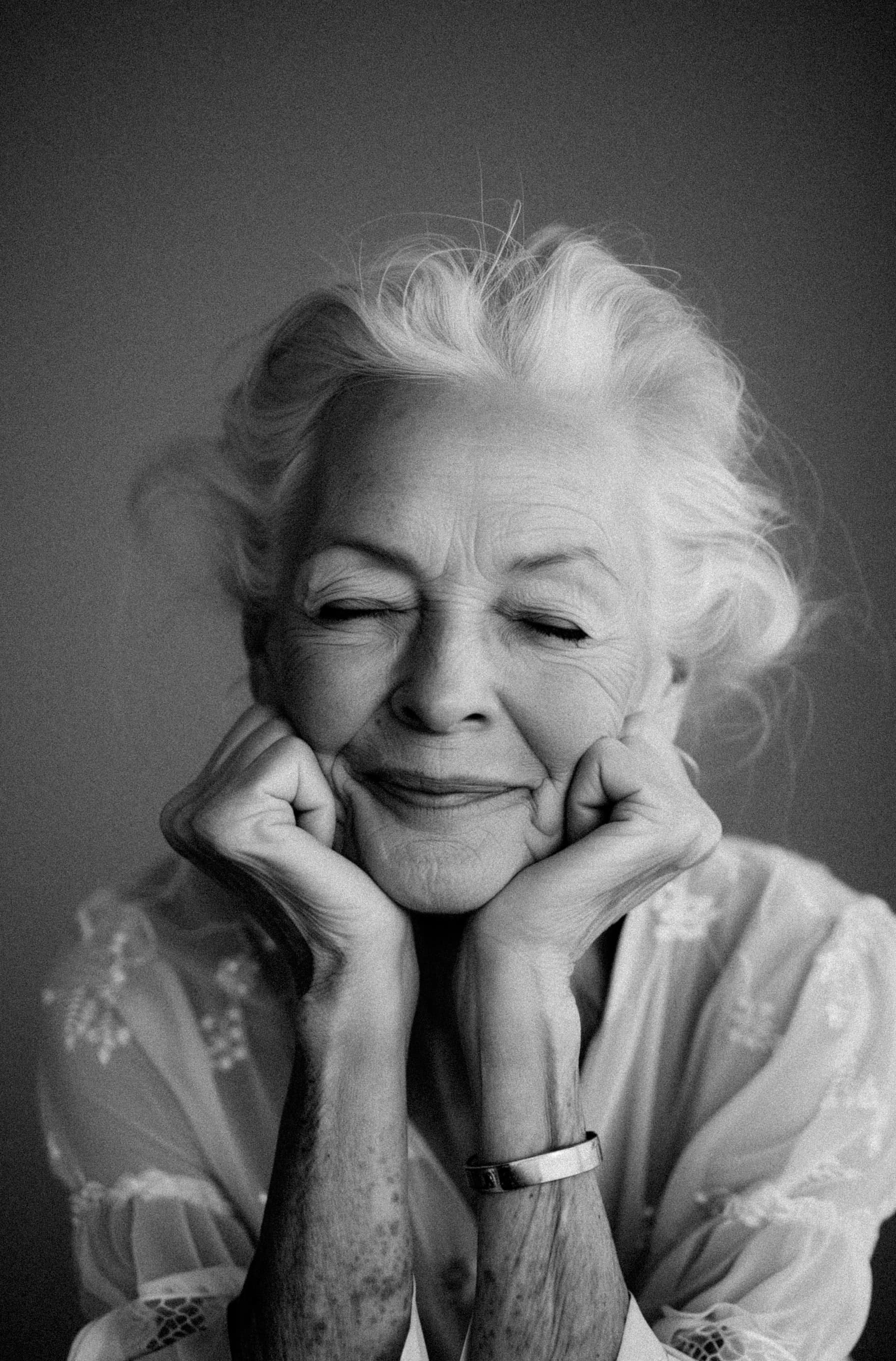 Smiling mature woman with radiant skin