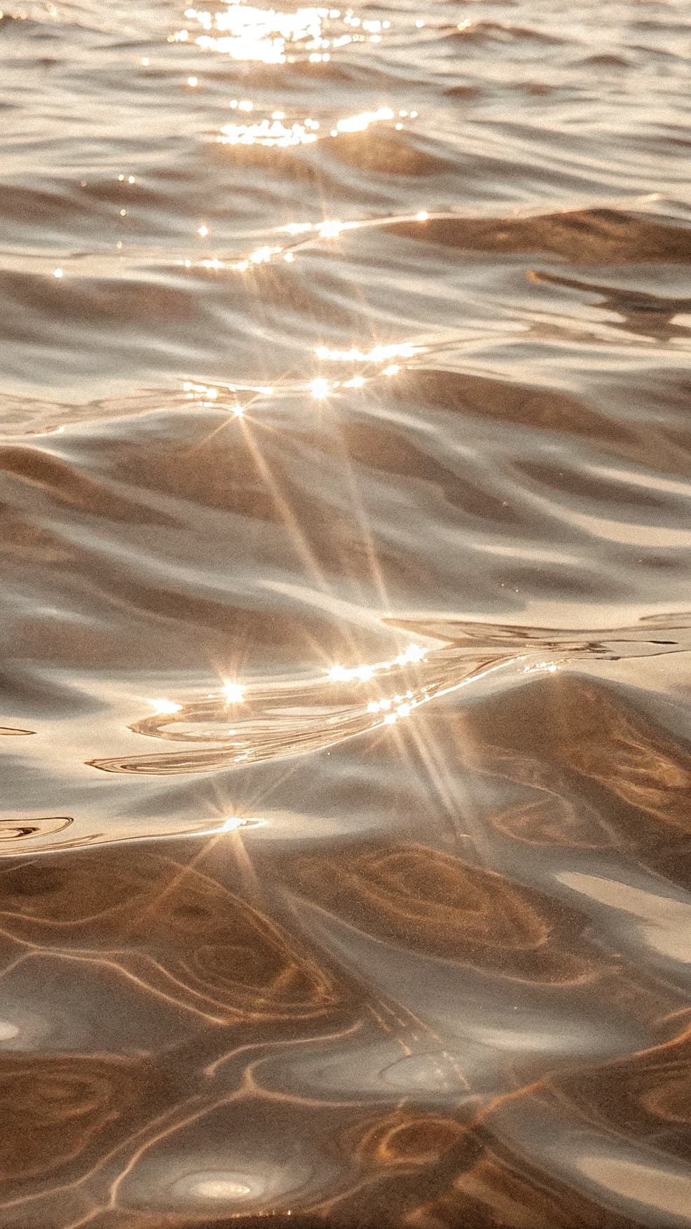 Golden light on water evoking warmth, renewal, and energy