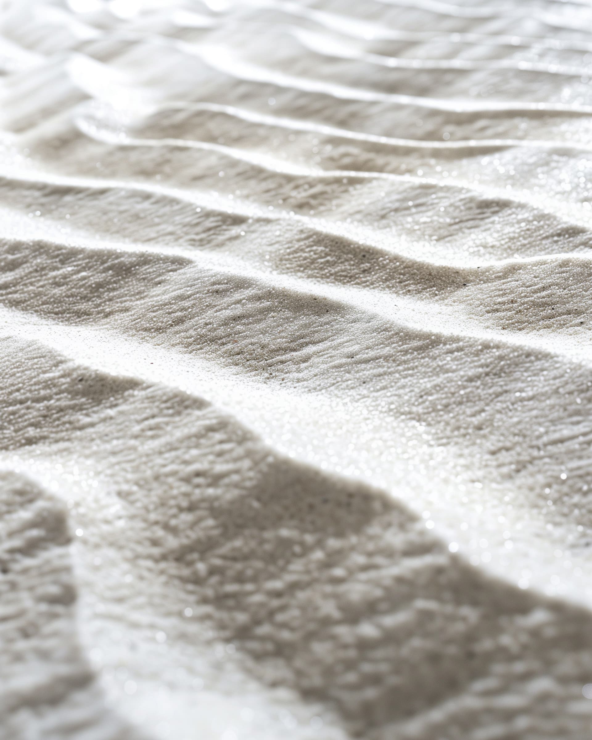 White sand ripples evoking purity and natural energy
