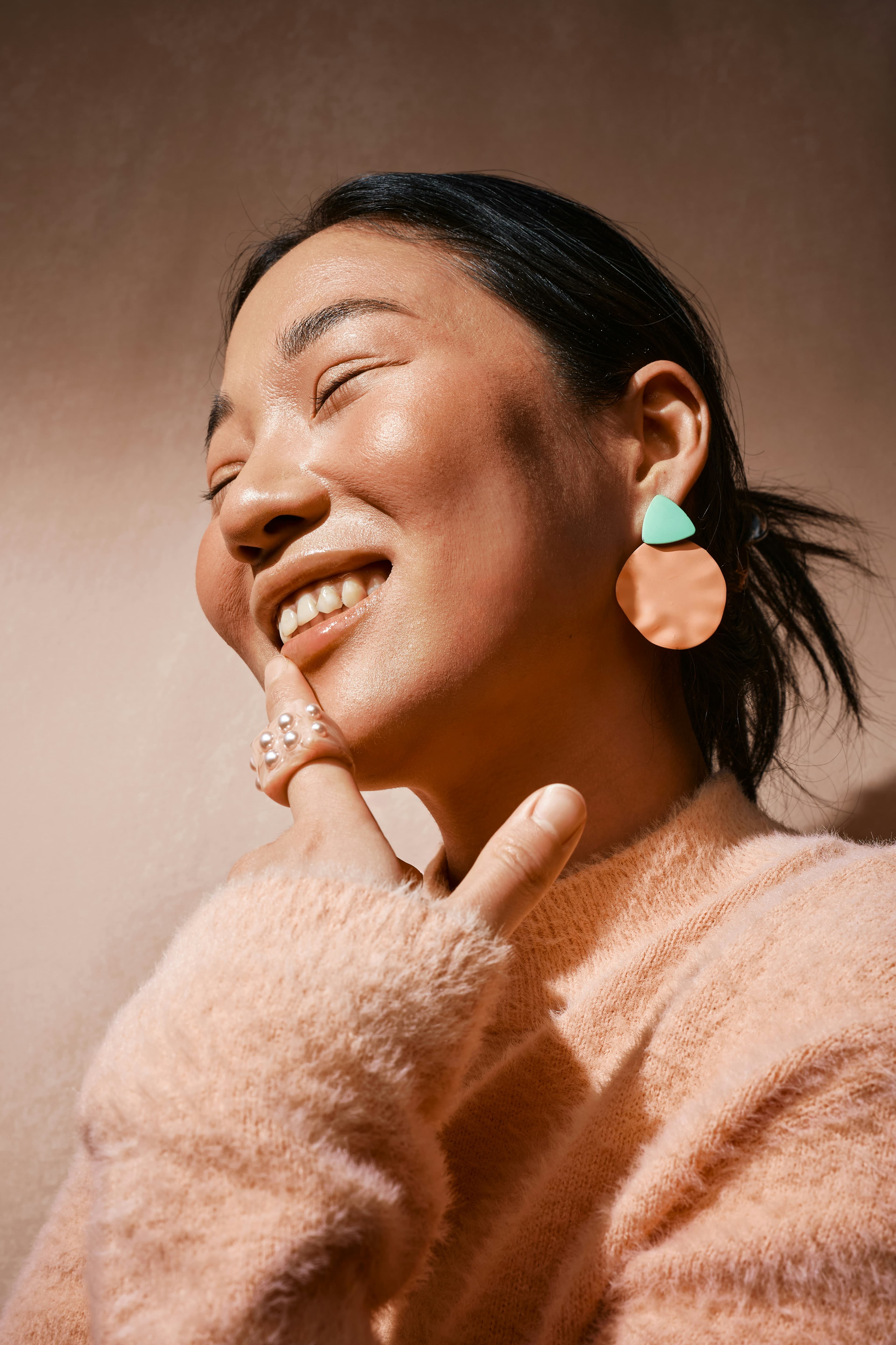 Radiant woman with glowing skin